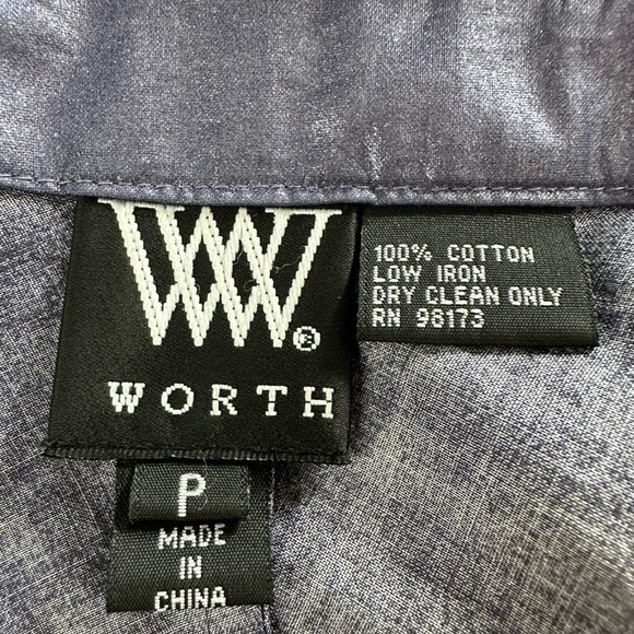 Worth, Zip Front Closure Collared Jacket, Size P, see fabric description. - Picture 7 of 11